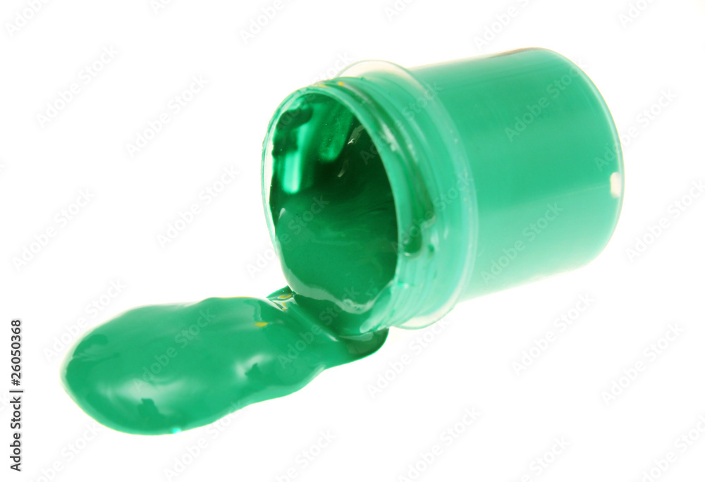 Green paint. Green paint.