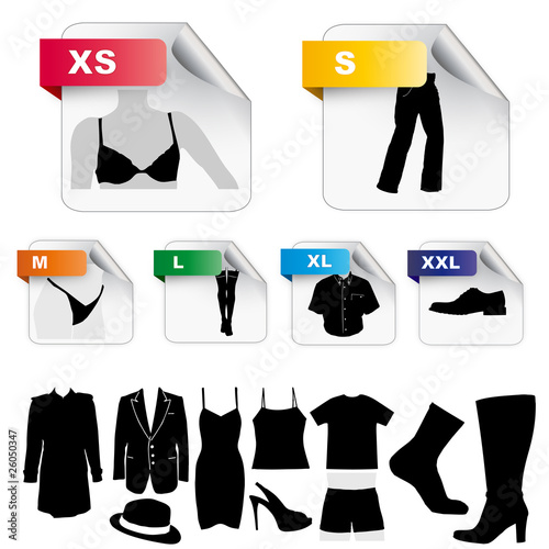 Size clothing icons