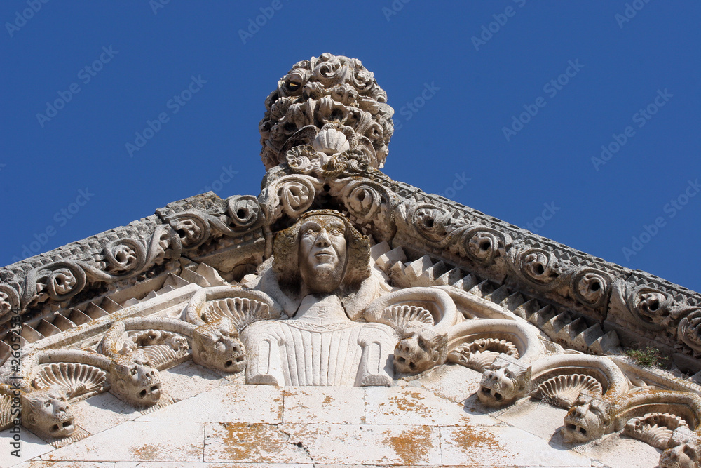 Sculpture, detail from Korcula cathedral