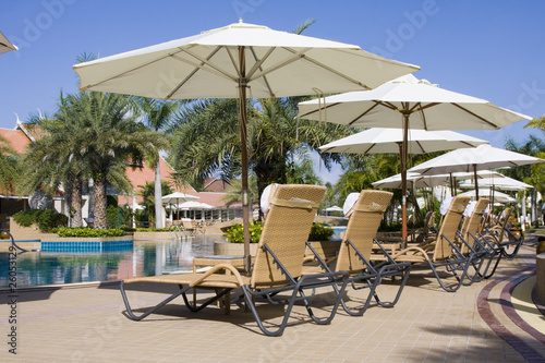 Swimming pool in spa resort