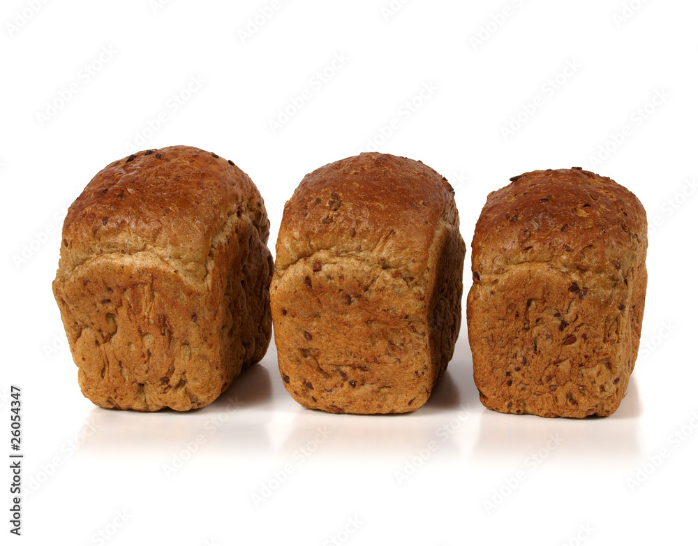 Three loaves of bread with eight cereals Three loaves of bread with eight cereals