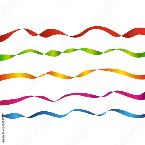 Set of Colorful Tapes Isolated on White Background