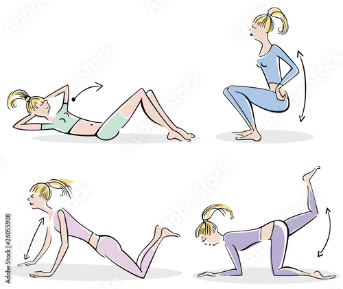 woman doing typical warm up
