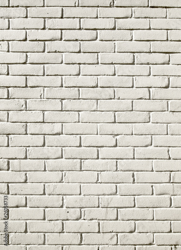 Old white painted brick wall background.