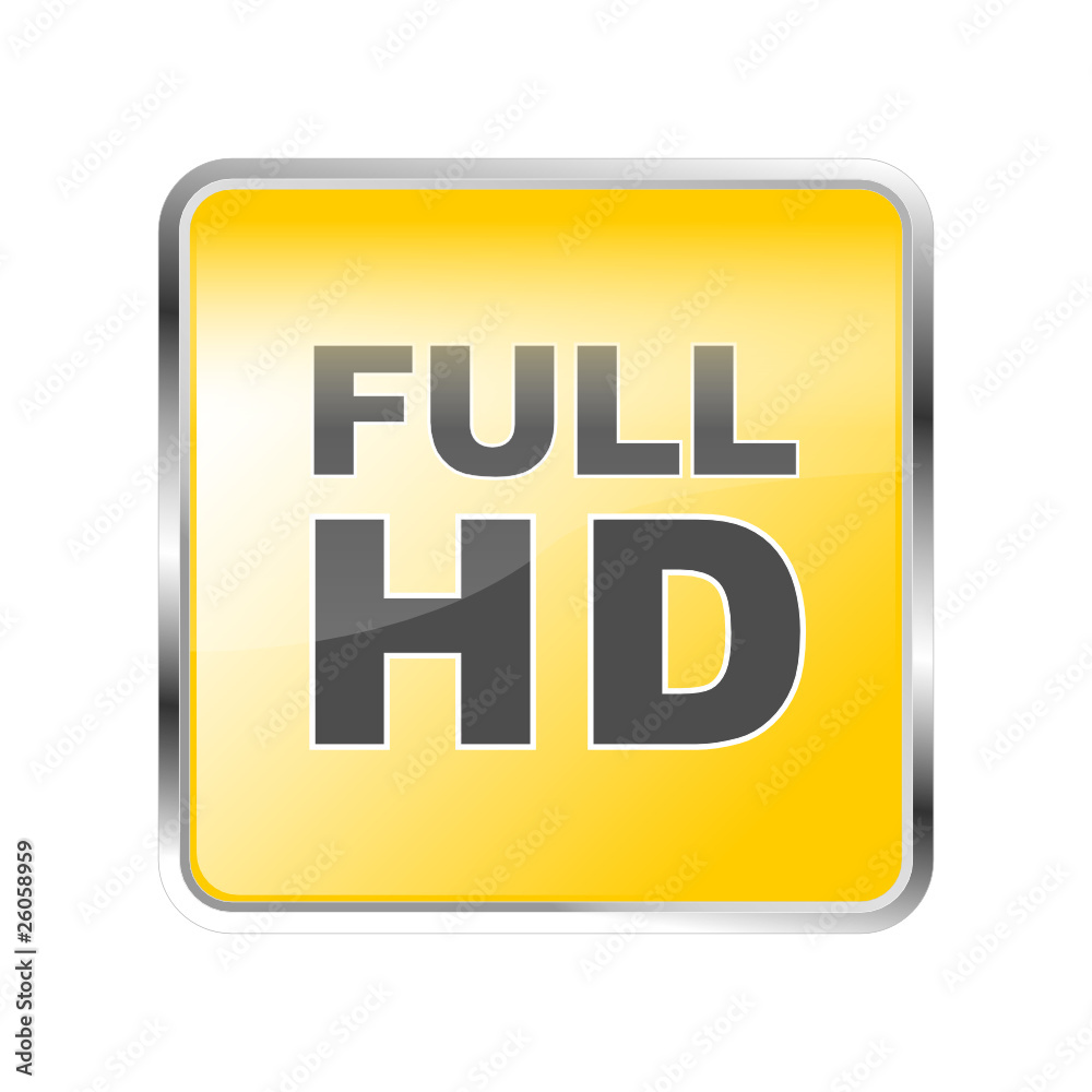 FULL HD TV Button orange