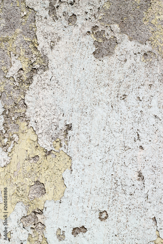 Dirty old weathered flaky white paint on a wall. Dirty old weathered flaky white paint on a wall.