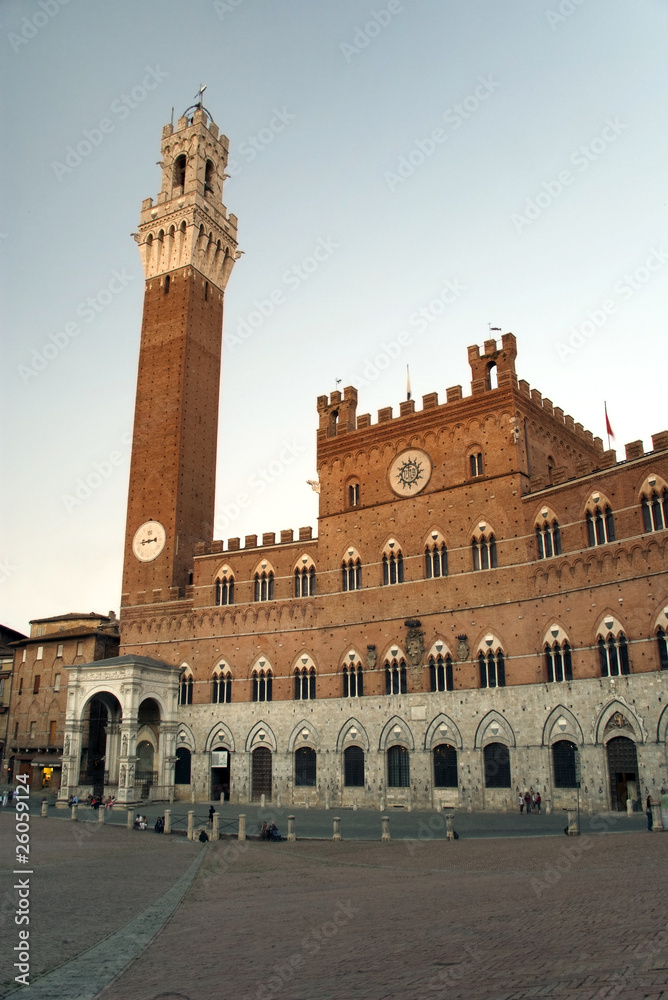 Palace in main square in Siena