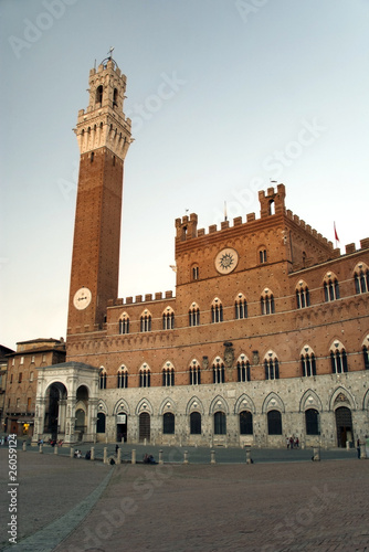 Palace in main square in Siena