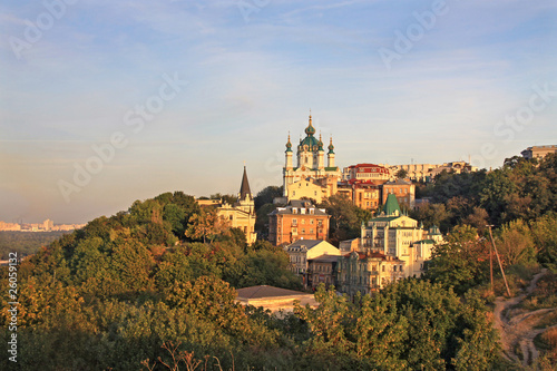 View on St.Andrew's Descent and St.Andrew's Church, Kiev.