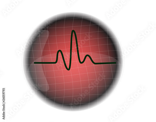 cardiogram vector illustration red