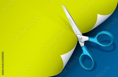 scissors cutting paper