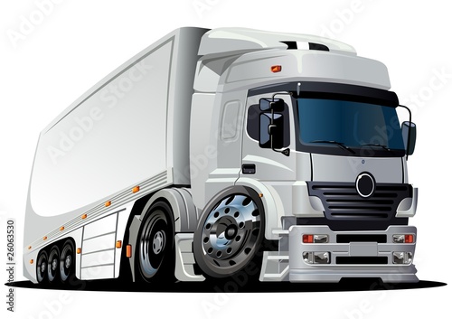 Vector cartoon delivery / cargo semi-truck