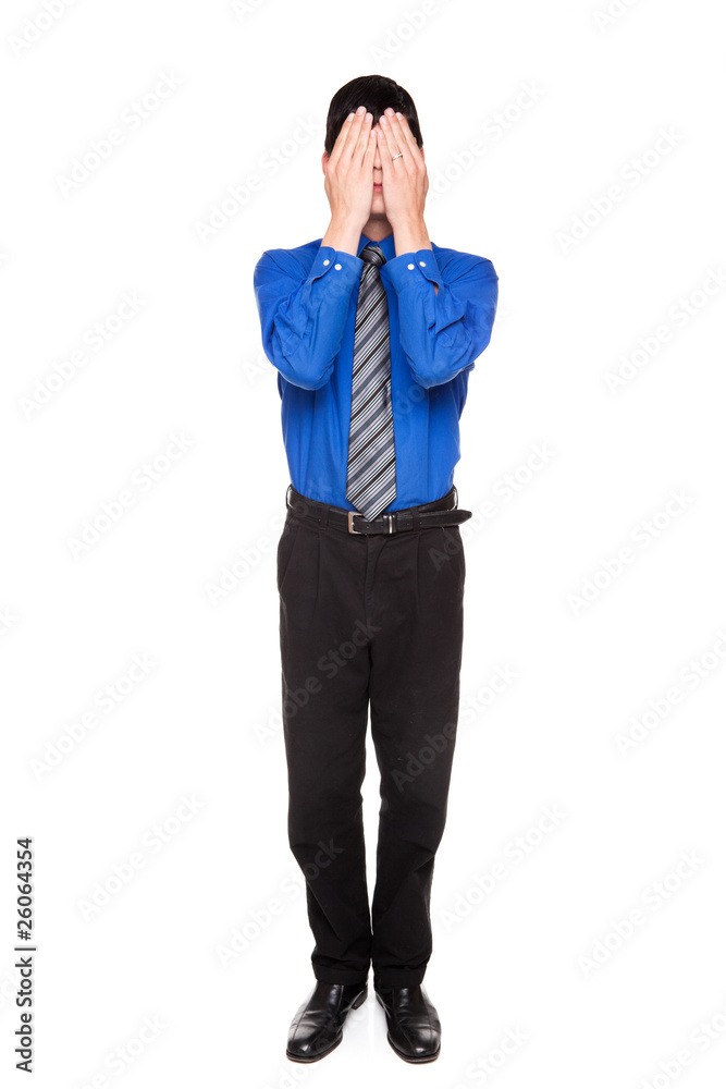 See No Evil - Caucasian businessman posing