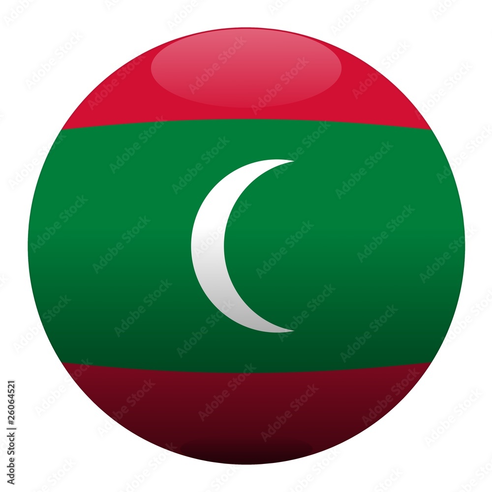 boule maldives ball drapeau flag Stock Illustration | Adobe Stock