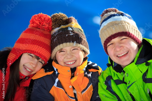 Happy children in Winter