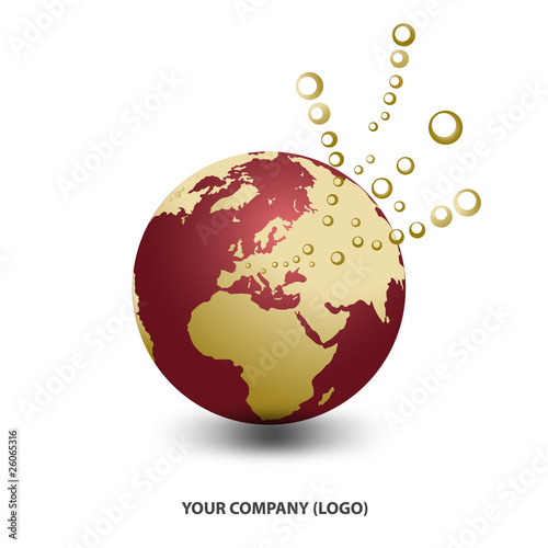 logo entreprise, planète champagne