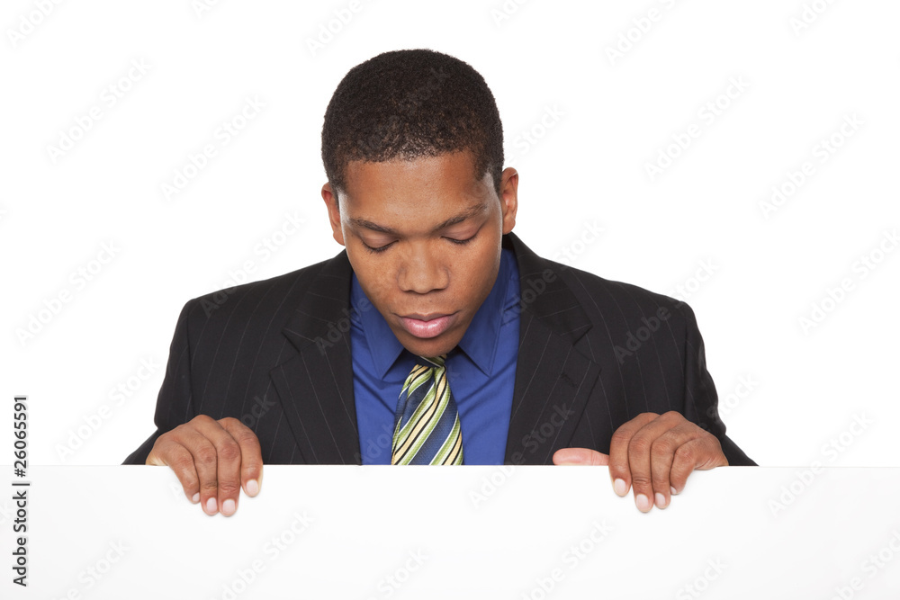businessman - blank sign businessman - blank sign