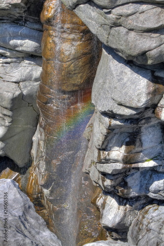 rock canyon with rainbow photo