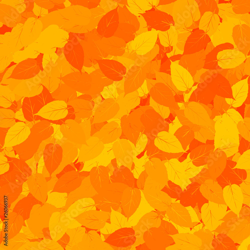 Orange background with leaves © hibrida