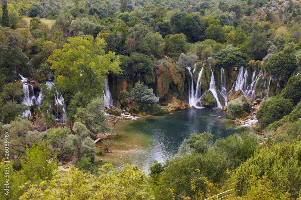 Fototapeta premium view of Kravica waterfalls - bosnia-herzegovina