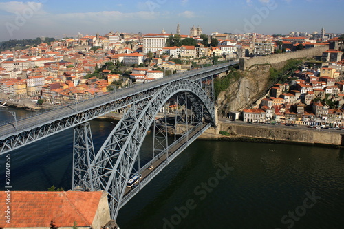 Porto panorama with Dom Luis bridge in foreground #26070555