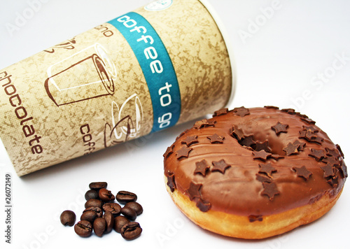 Coffee to go mit Donut
