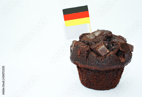 Muffin mit Deutschlandfahne