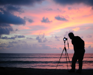Poster Art Studio Phang Nga in Thailand bei Sonnenuntergang  © Isaxar