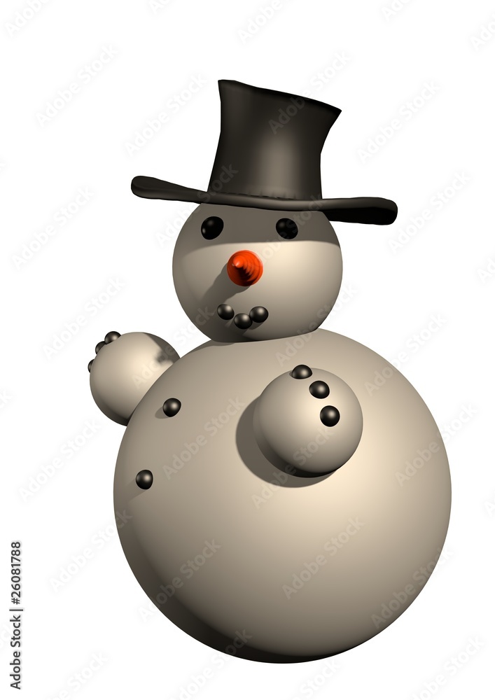 Schneemann seitlich gerader Blick Schneemann seitlich gerader Blick