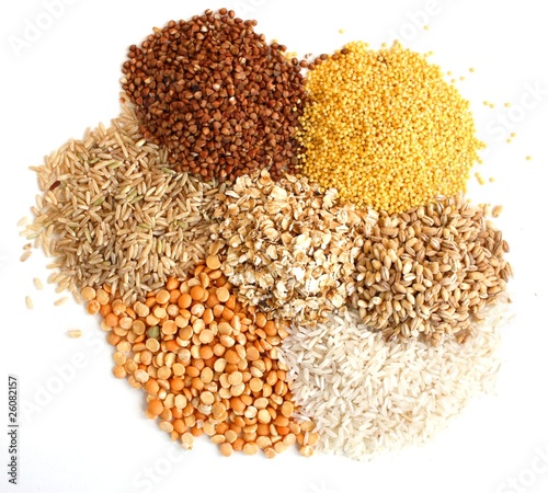 Different kinds of grain photo