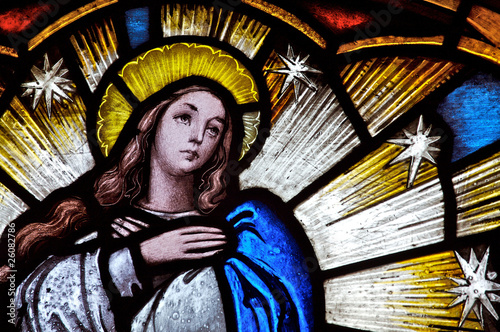 Stained glass Saint Mary