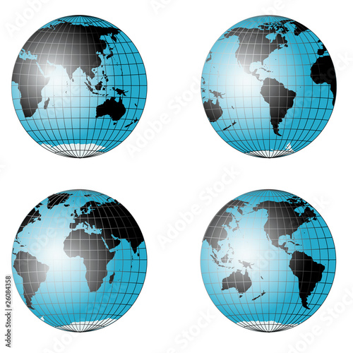 vector glass globes