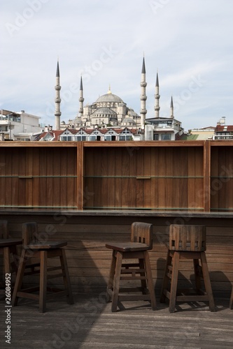 Terrace and Blue mosque