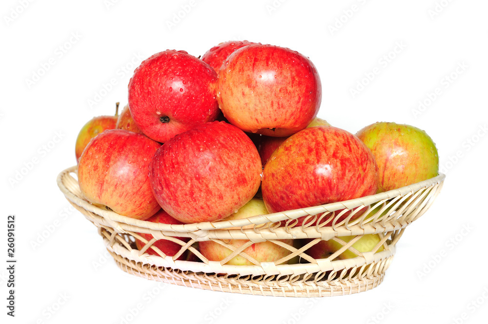 Ripe red-yellow apples