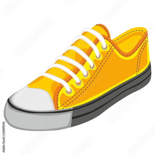 fully editable vector illustration of isolated shoes