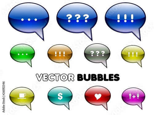 Vector Tematic Bubbles in Multiple Colors