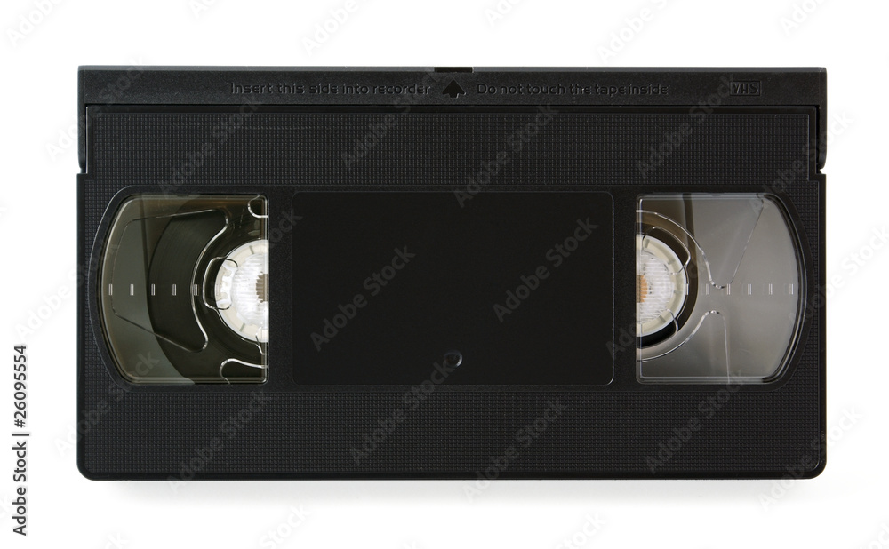 Videocassette isolated on white background