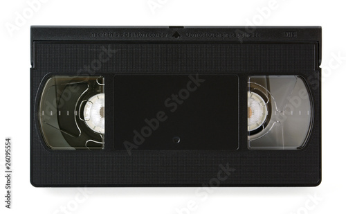 Videocassette isolated on white background