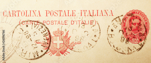 cartolina postale antica photo