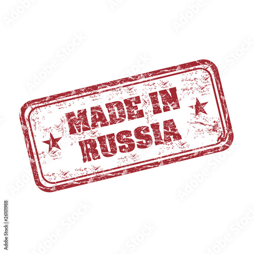 Made in Russia rubber stamp