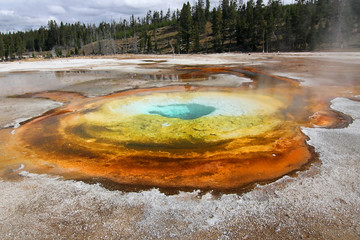 Fotobehang Natuurpark Chromatic Pool in Yellowstone  © Steve Byland