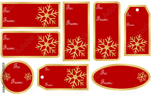 Set of Christmas Gift Tags