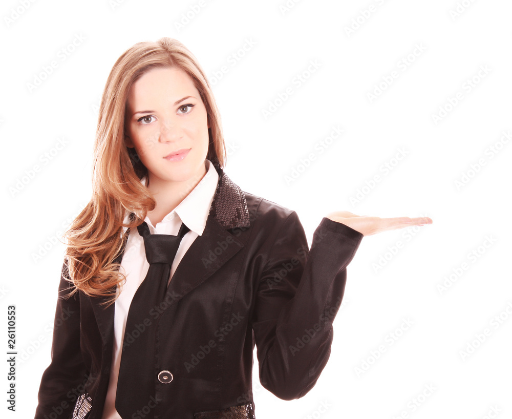Businesswoman posing isolated on white Businesswoman posing isolated on white