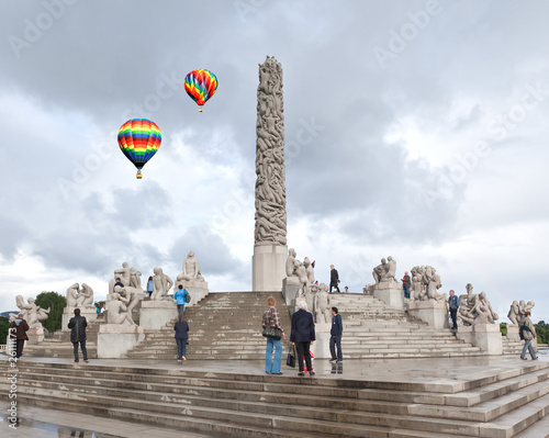 The famous rock sculpture park in Oslo photo