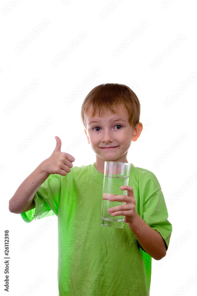 boy with a glass of water boy with a glass of water