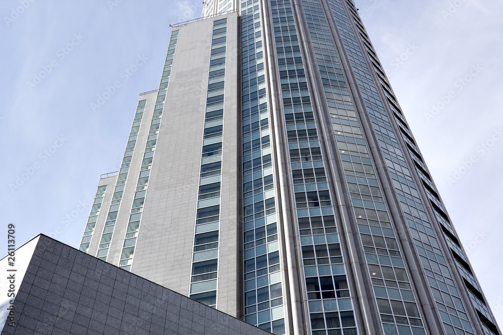 textured glass wall, modern building skyscraper of business cent