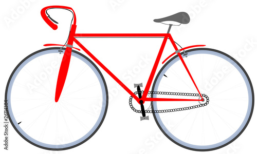 red bicycle