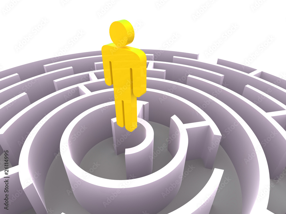 Three-dimensional graphic image. Labyrinth. Three-dimensional graphic image. Labyrinth.