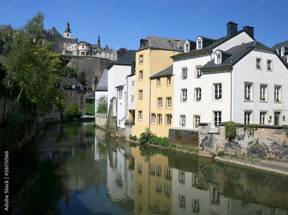 Luxembourg houses reflection