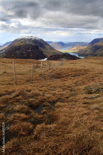 Lake district Landscape Assent of Great Gable